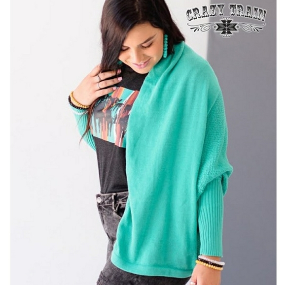 Crazy Train Sheridan Cardigan Turquoise 